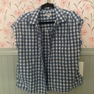 Style & Co. Blue and White Checkered Woman’s Shirt